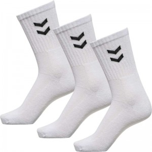 Hummel 3-pack Basic Sokken Heren Wit | 683008-615