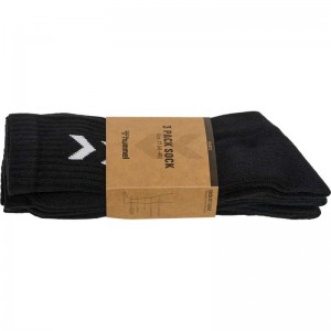 Hummel 3-pack Basic Sokken Heren Zwart | 255876-440