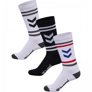 Hummel 3-packs Chevron High Retro Sokken Heren Wit | 367845-707