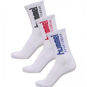 Hummel 3-packs Sportswear Big Sokken Heren Wit | 845190-619