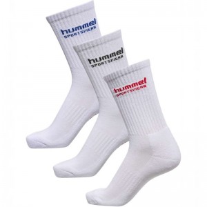 Hummel 3-packs Sportswear Sokken Heren Wit | 504124-651