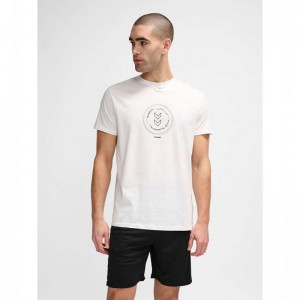 Hummel Active Circle Co S/S T-shirts Heren Wit | 384768-891