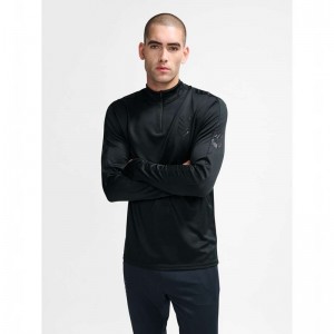 Hummel Active Pl Half Zip Sweatshirts Heren Zwart | 593178-964