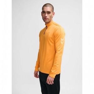 Hummel Active Pl Half Zip Sweatshirts Heren Oranje | 961076-984