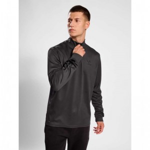 Hummel Active Pl Half Zip T-shirts Heren Zwart | 404747-040