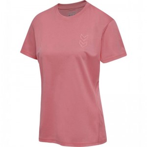 Hummel Active Pl S/S Jersey Dames Roze | 771699-889