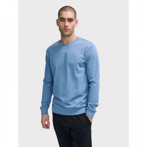 Hummel Active Sweatshirts Heren Blauw | 323200-964