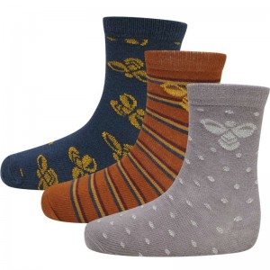 Hummel Alfie 3-pack Sokken Kinderen Blauw | 056288-372