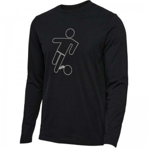 Hummel Amnesty L/S T-shirts Heren Zwart | 687595-590