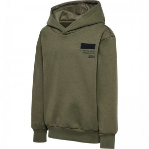 Hummel Archie Hoodie Kinderen Olijfgroen | 401014-563