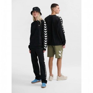 Hummel Archive Loose Fit Sweatshirts Heren Zwart | 040177-869