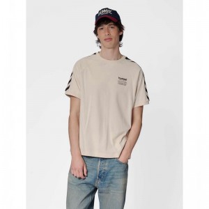 Hummel Archive S/S Peanuts T-shirts Heren Beige | 510888-514