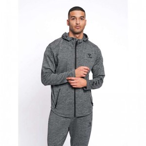 Hummel Aston Zip Hoodie Heren Grijs | 197347-292