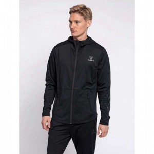 Hummel Aston Zip Hoodie Heren Zwart | 647610-222