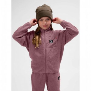 Hummel Atlas Fleece Zip Jassen Kinderen Roze | 121298-590