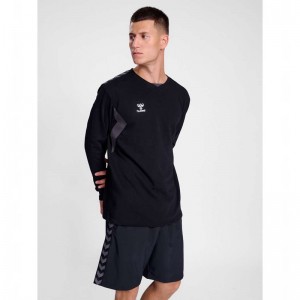 Hummel Authentic Co Training Sweat Sweatshirts Heren Zwart | 753780-410