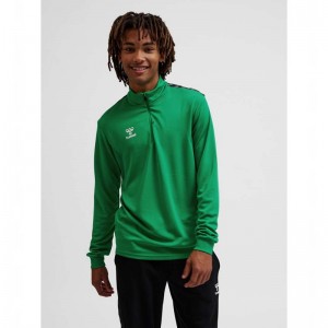 Hummel Authentic Half Zip Sweat Korte Broek Heren Groen | 762716-931