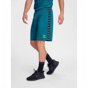 Hummel Authentic Pl Korte Broek Heren Blauw | 600256-659