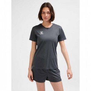 Hummel Authentic Pl S/S Jersey Dames Zwart | 141118-744