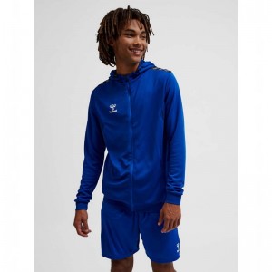 Hummel Authentic Pl Zip Hoodie Heren Blauw | 831755-689