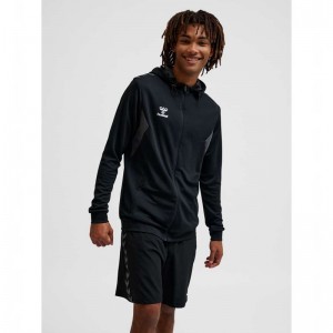 Hummel Authentic Pl Zip Hoodie Heren Zwart | 149042-042