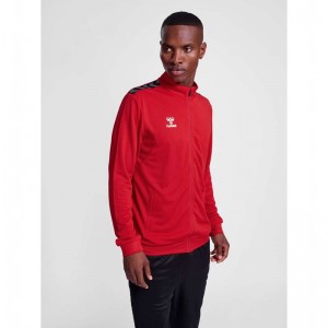 Hummel Authentic Pl Zip Jassen Heren Rood | 157918-598