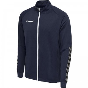 Hummel Authentic Poly Zip Jassen Heren Donkerblauw | 925727-678