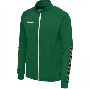 Hummel Authentic Poly Zip Jassen Heren Groen | 821597-147