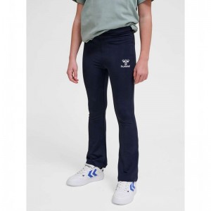 Hummel Aya High Rise Flare Hardloopbroek Kinderen Donkerblauw | 690165-918