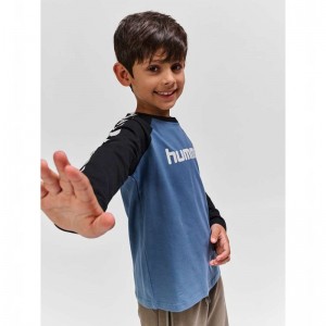 Hummel Boys L/S T-shirts Kinderen Blauw | 549593-436