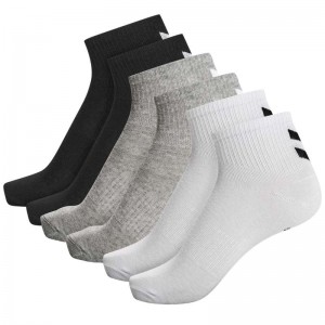 Hummel Chevron 6-pack Mid Cut Sokken Dames Zwart | 246614-503