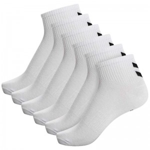 Hummel Chevron 6-pack Mid Cuts Sokken Heren Wit | 635797-705