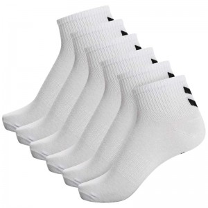 Hummel Chevron 6-pack Mid Cuts Sokken Heren Wit | 059428-446