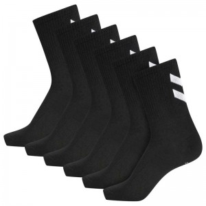 Hummel Chevron 6-pack Sokken Dames Zwart | 227076-492