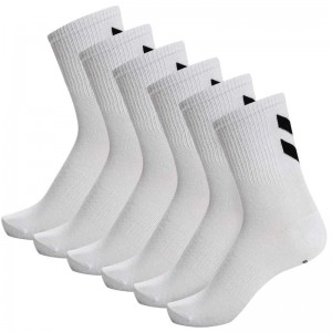 Hummel Chevron 6-packs Sokken Heren Wit | 849046-024