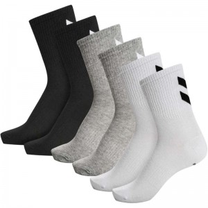 Hummel Chevron 6-packs Sokken Heren Zwart | 808522-039