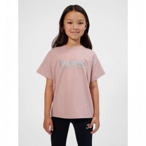 Hummel Chilli S/S T-shirts Kinderen Roze | 535398-503