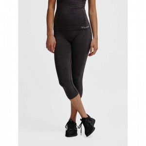 Hummel Ci Seamless 3/4 Hardloopbroek Dames Zwart | 195324-869