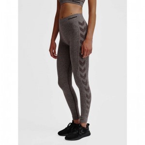 Hummel Ci Seamless Mid Waist Hardloopbroek Dames Grijs | 105327-379