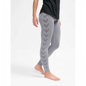 Hummel Ci Seamless Mw Scrunch Hardloopbroek Dames Grijs | 545233-192