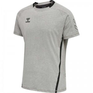 Hummel Cima Xk S/S T-shirts Heren Grijs | 431536-462