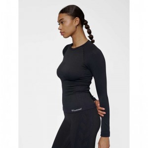 Hummel Clea Seamless Tight L/S Jassen Dames Zwart | 340232-514