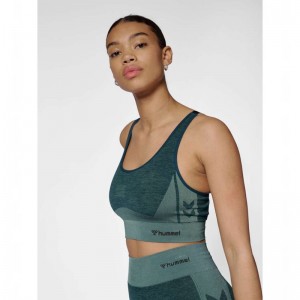 Hummel Clea Seamless Top Sport BH Dames Groen | 985021-067
