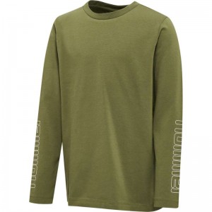 Hummel Cloud L/S T-shirts Kinderen Olijfgroen | 979878-510
