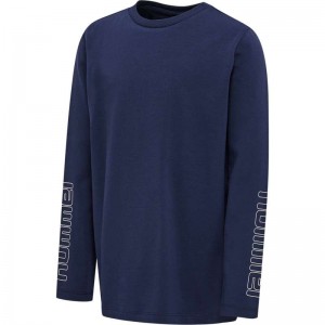 Hummel Cloud L/S T-shirts Kinderen Zwart | 973396-146