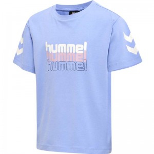 Hummel Cloud Loose S/S T-shirts Kinderen Blauw | 388913-651