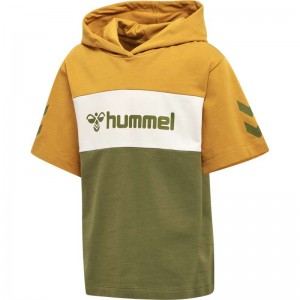 Hummel Cloud S/S Hoodie Kinderen Olijfgroen | 525037-250