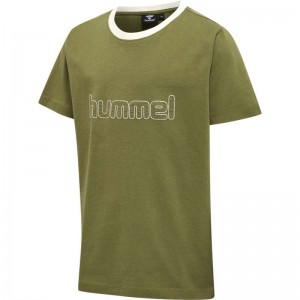 Hummel Cloud S/S T-shirts Kinderen Olijfgroen | 773598-561