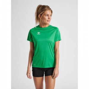 Hummel Core Xk Core Poly S/S T-shirts Dames Groen | 510431-993