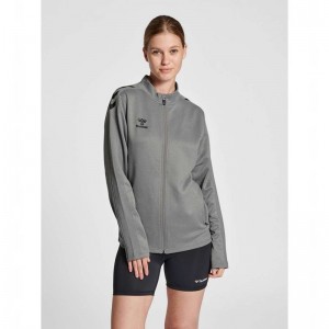 Hummel Core Xk Poly Zip Sweat Sweatshirts Dames Grijs | 789395-338